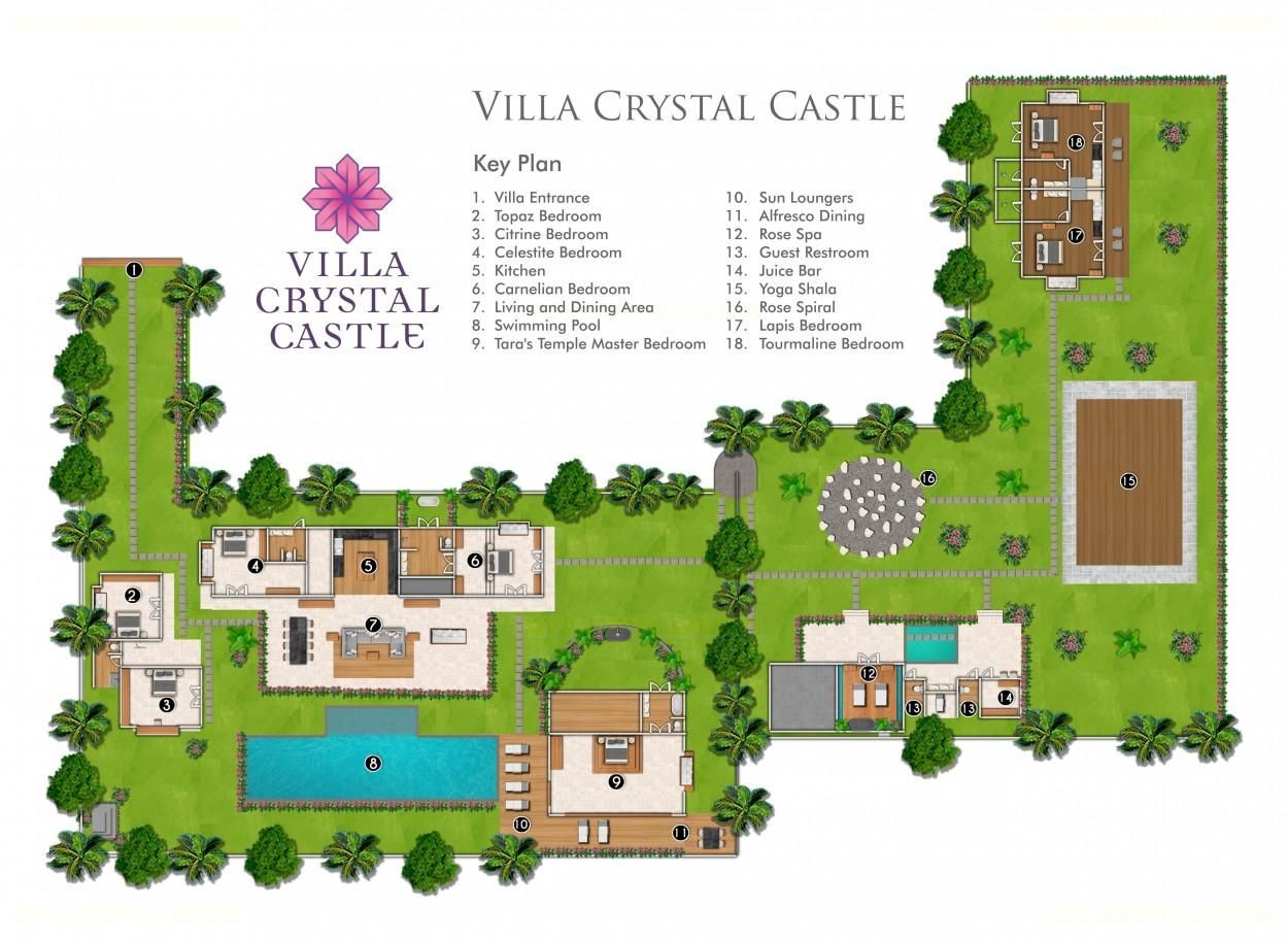 Villa Crystal Castle Floor Plan